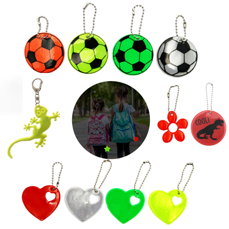Whosale Promotional Funny PVC Custom LOGO Reflective Key Chain Pendant