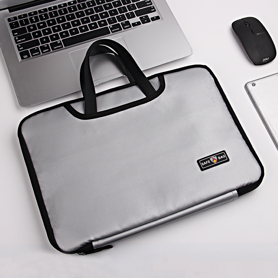 Large Size Fireproof Waterproof Fiberglass Computer Bag Fire Protection Travel Document Bag for Laptop