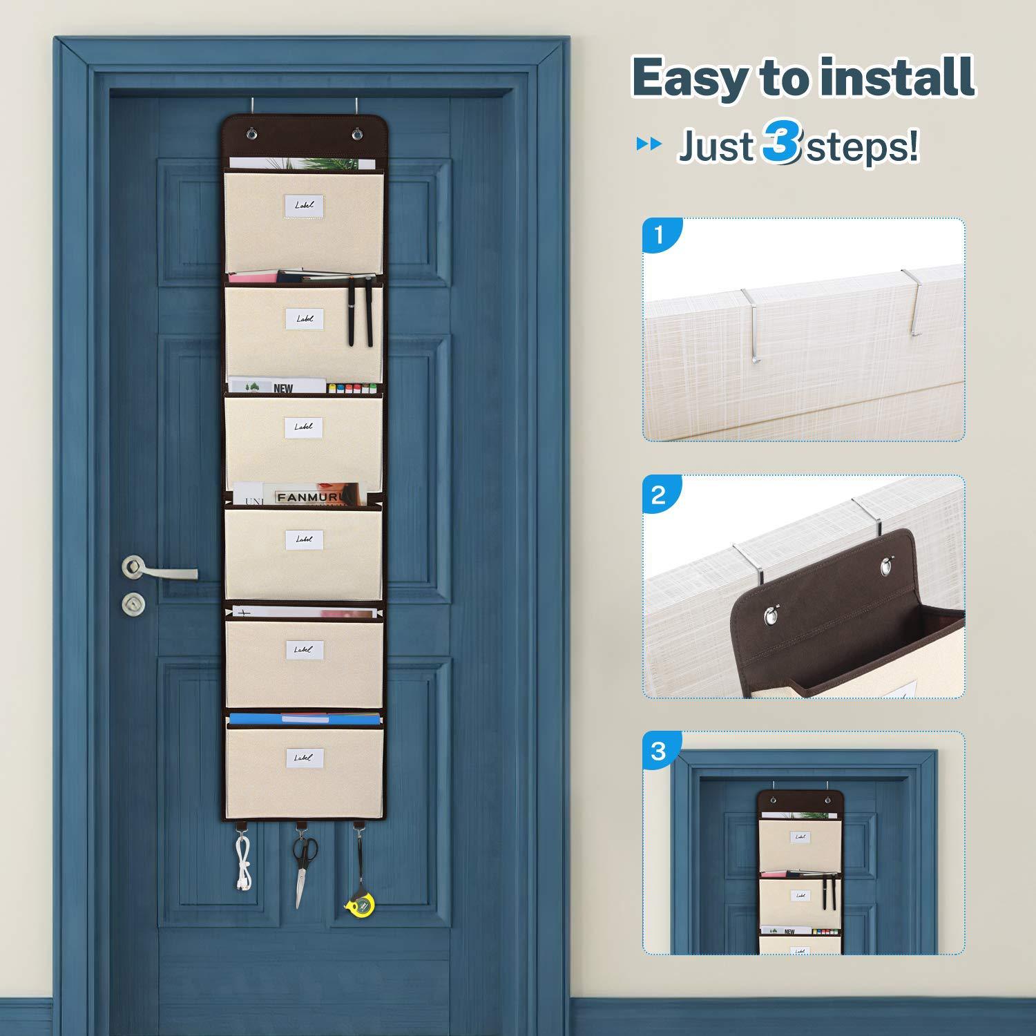Wall Storage Hanging Bag Organizer Cotton Folding Door-Above Organizer Home Office Sundries Packing