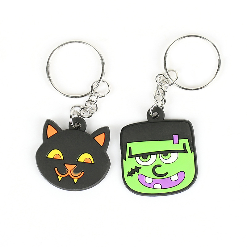 Halloween Funny Cartoon Promotional Gift Decoration Rubber Keychain