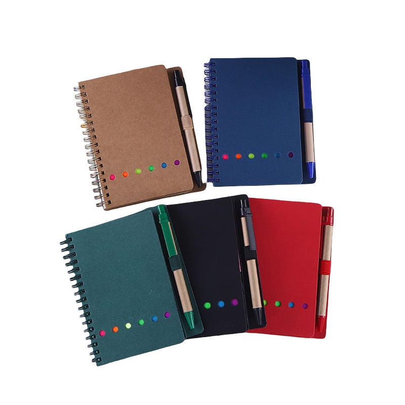 School Supplies Custom LOGO Promotional Office Journal Diary Leather Cover Notebook Kit