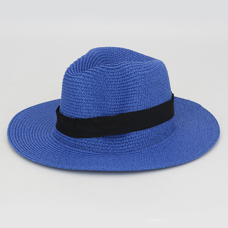 Summer Collapsible Wholesale Outdoor Promotional Custom Color Straw Hat
