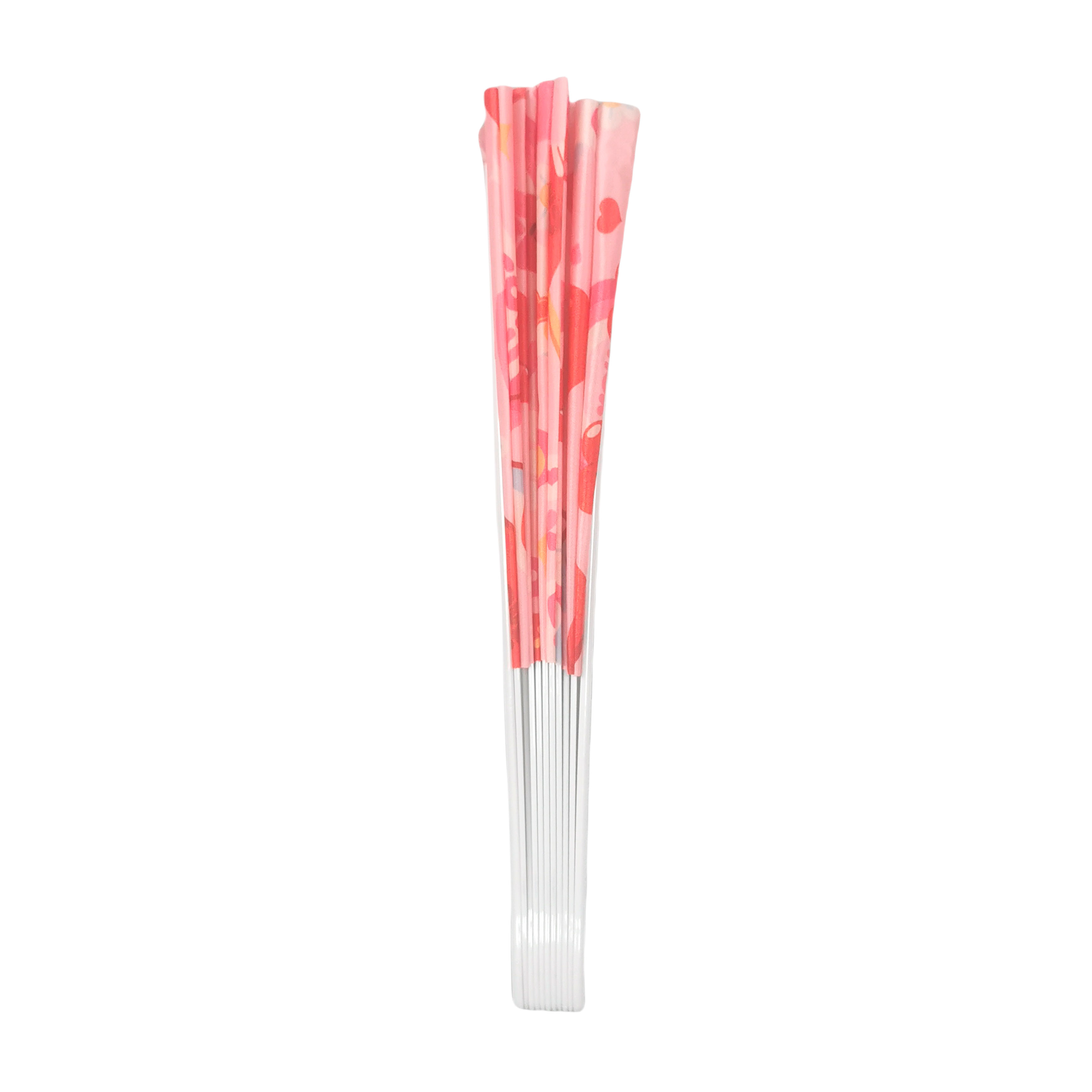Large Size China Promotional Gift Custom Pattern Plastic Folding Hand Fan