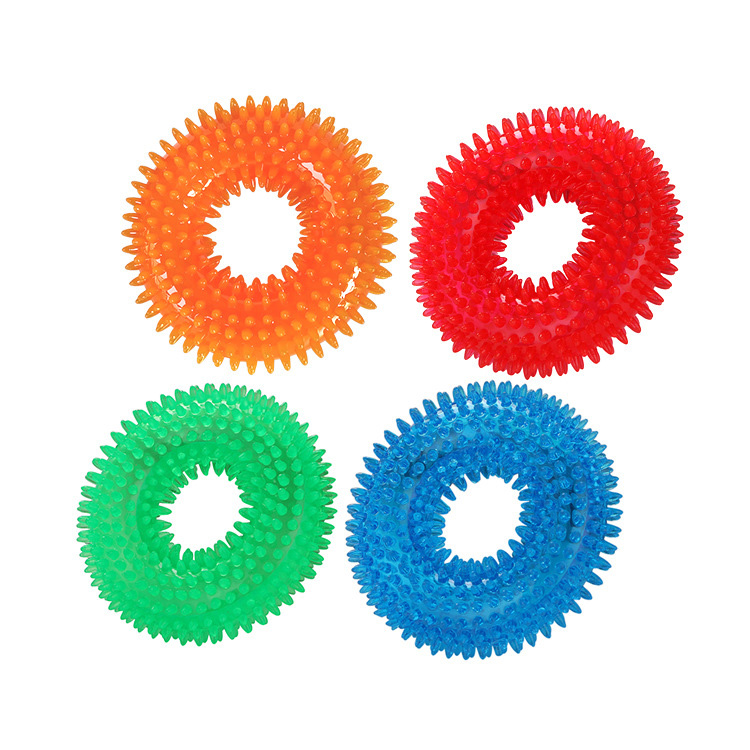 Wholesale High Quality TPR Teething Resistance and Bite Resistance Training Thorn Ring Dog Pet Toys