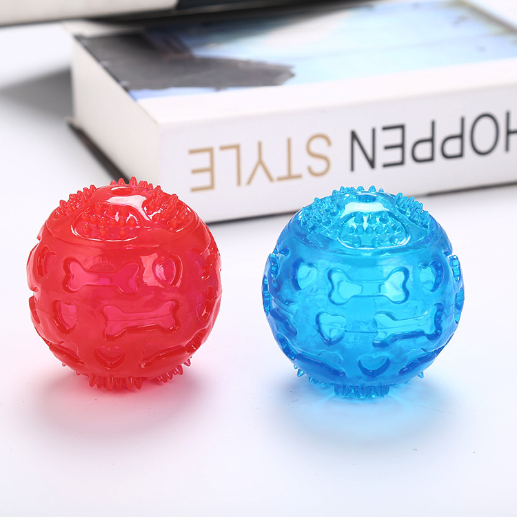 Squeaky Balls TPR Toys for Dogs Bright Colors Bite Resistant Teething Dog Ball Chew Toys Pet Supplies