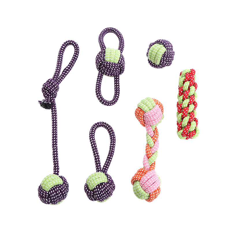 Pet Supplies Dog Cotton Rope Toys Molar Teeth Cleaning Dog Bite Rope