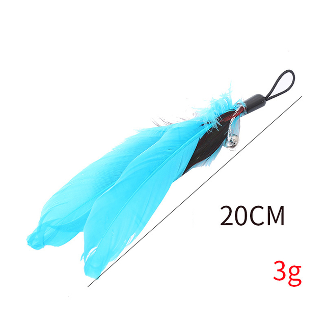 Hot Selling Feather and Plush Replacement for Cat Teaser Fishing Rod with Bell Interactive Cat Toy