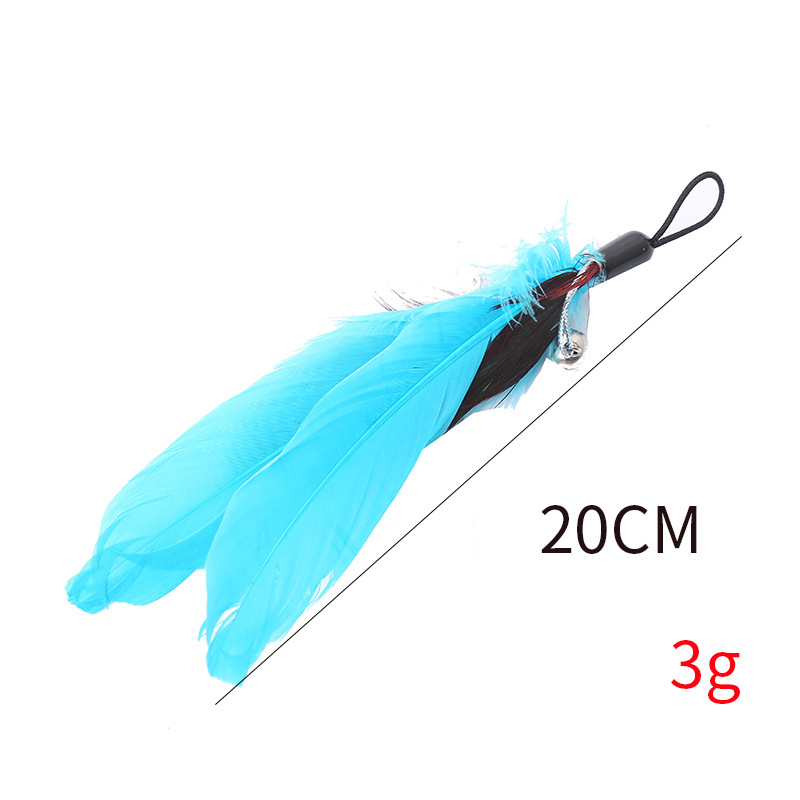 Hot Selling Feather and Plush Replacement for Cat Teaser Fishing Rod with Bell Interactive Cat Toy