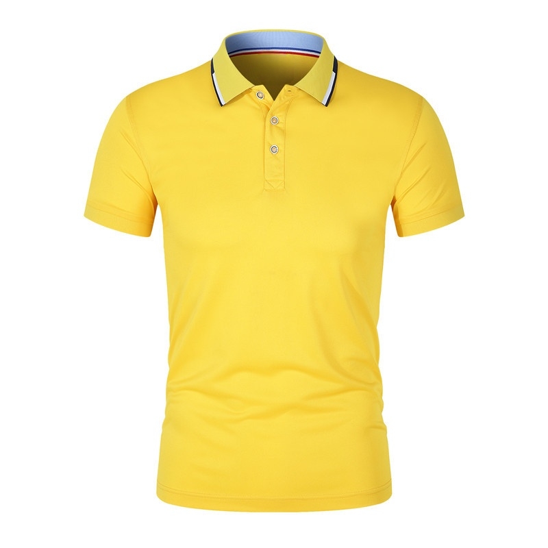 185g Borre Tencel Logo Printed Embroidered Company Short Sleeve Uniform Workwear Contrast Collar Polo Shirt