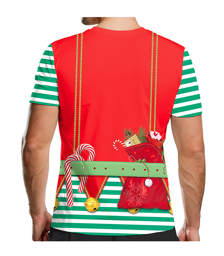 Christmas parent-child home wear sublimation printed tee shirt for activity