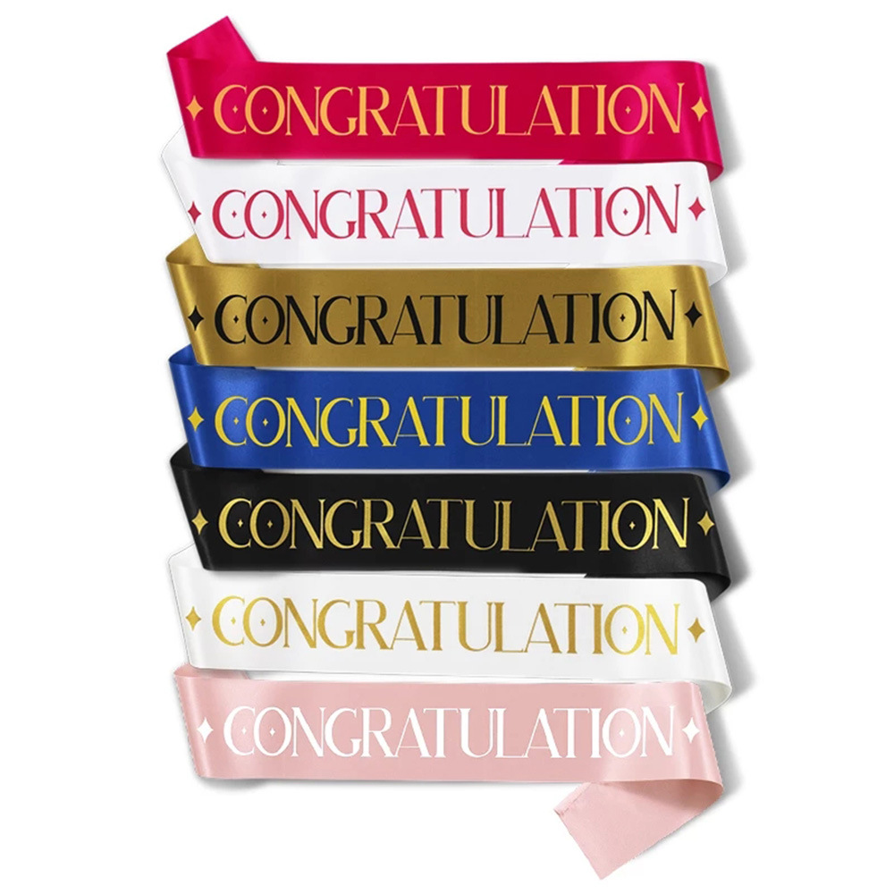 Celebration school satin sash stoles for graduation birthday party supplies