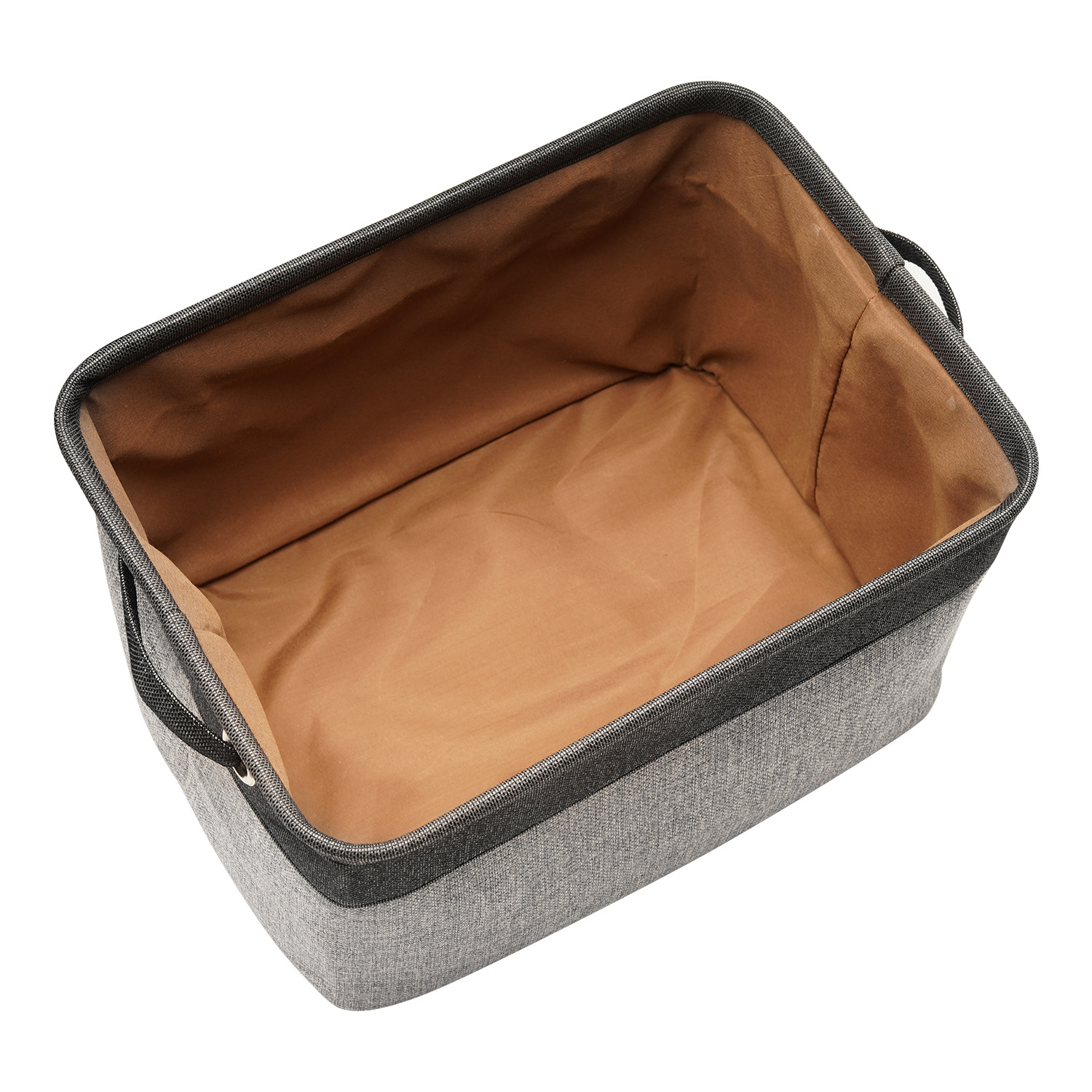 Fold Canvas Fabric Large Storage Basket Storage Box With Handles for Home Office Closet