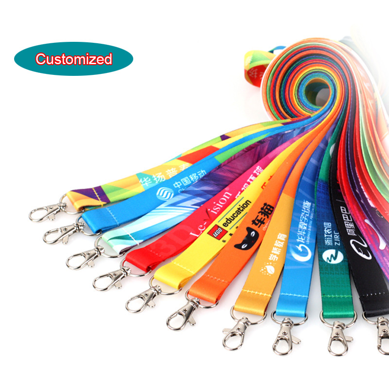 Fashion Customized logo Personalised Custom ID Card Polyester Lanyard
