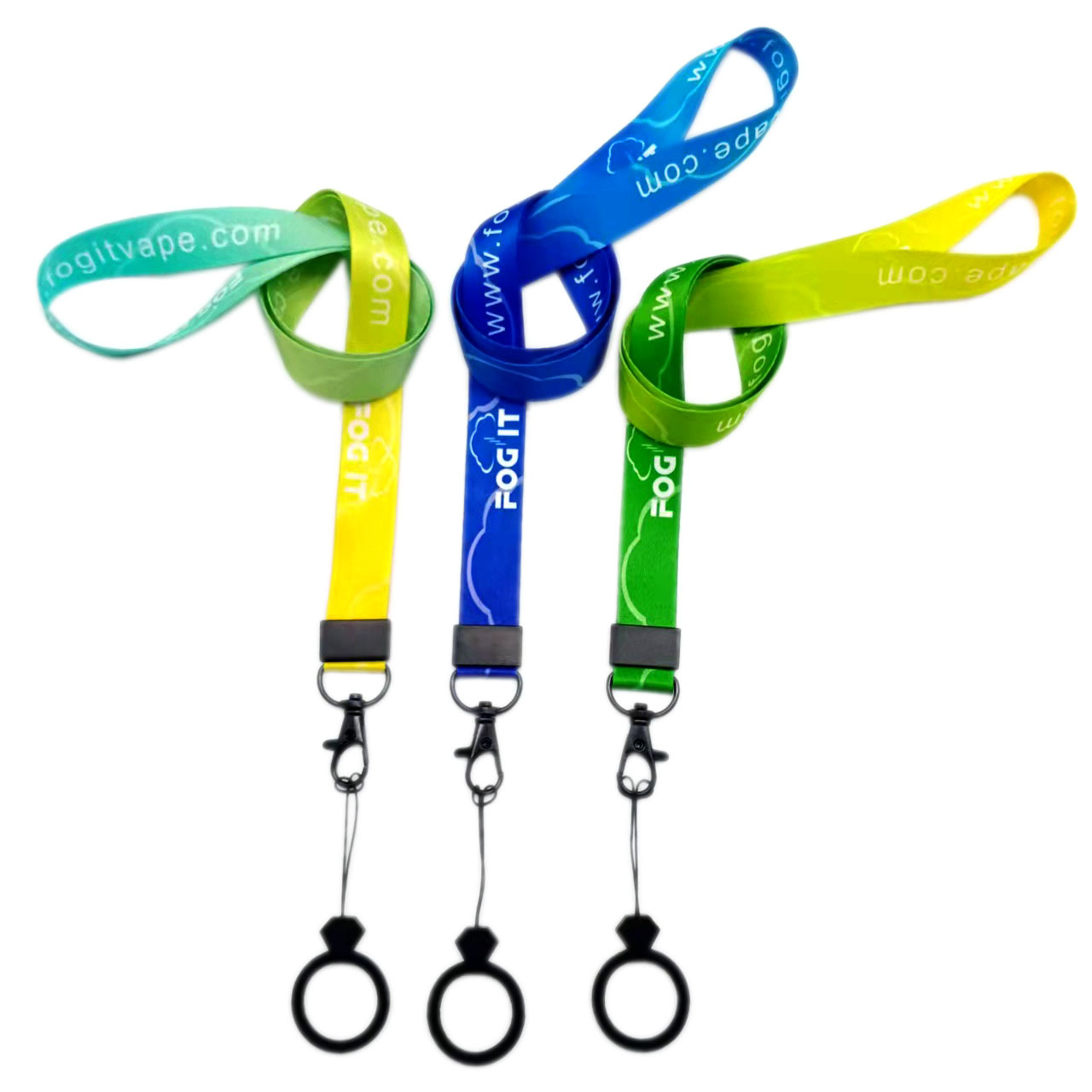 Colorful Custom Pattern Card Holder Buckle Ribbon Promotional Lanyards Neck Strap