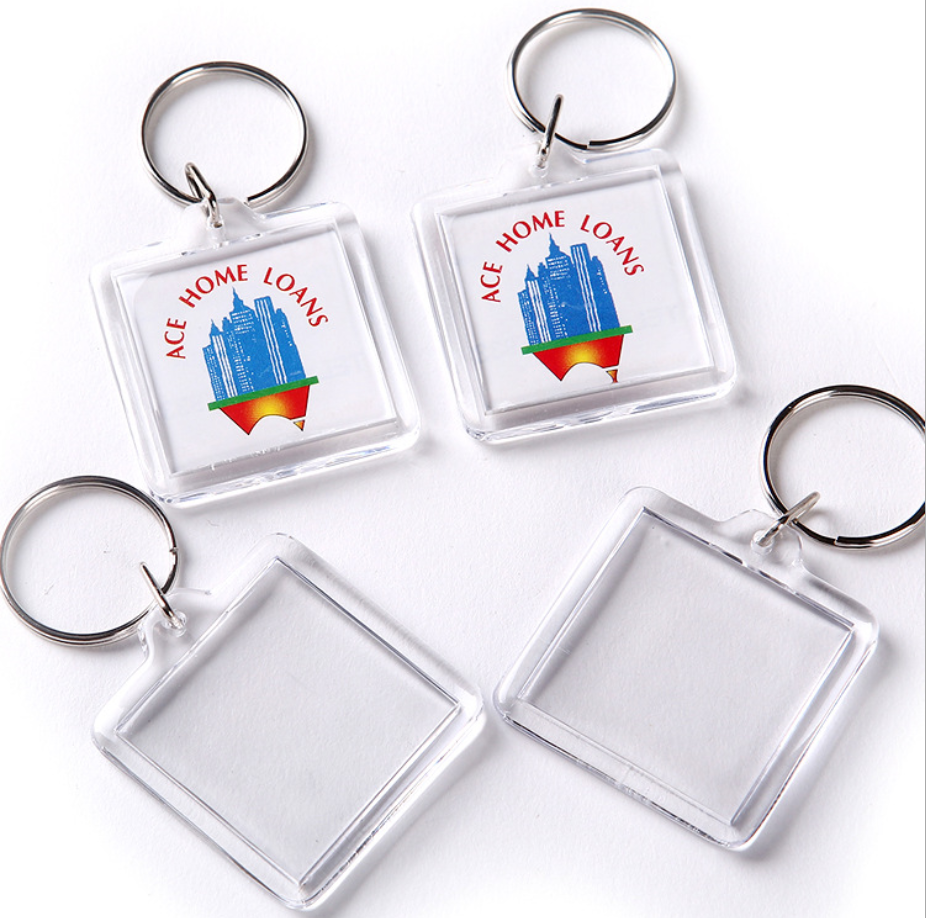 New Style Transparent T-shirt Shape logo Print Promotional Acrylic Keychains