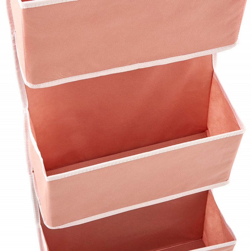 Folding Neatly Canvas Over the Door Hanging Makeup Cosmetic Organizer Toy Storage