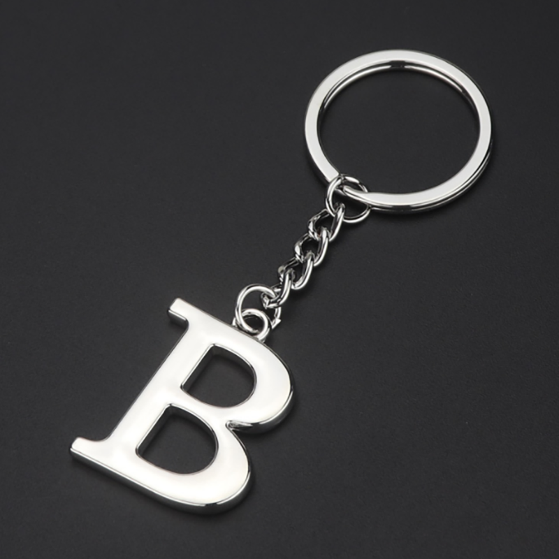 26 Letters Custom LOGO Metal Bag Hanging Decoration Gift Keychain