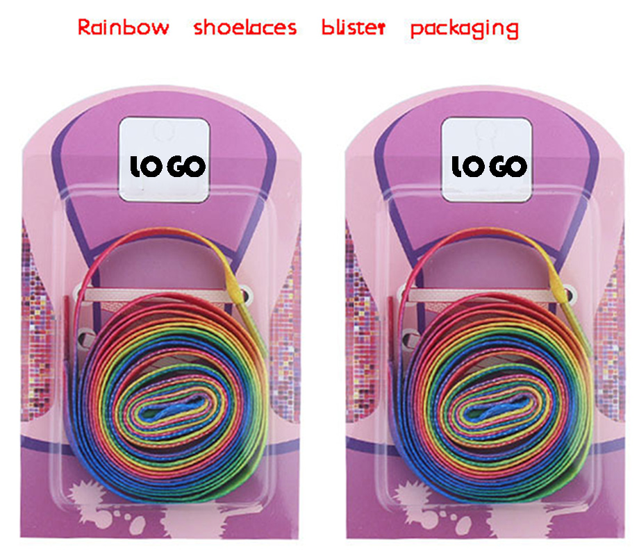 Colorful LGBT rainbow Promotion Gift Durable Custom Sneaker Rope Shoelaces