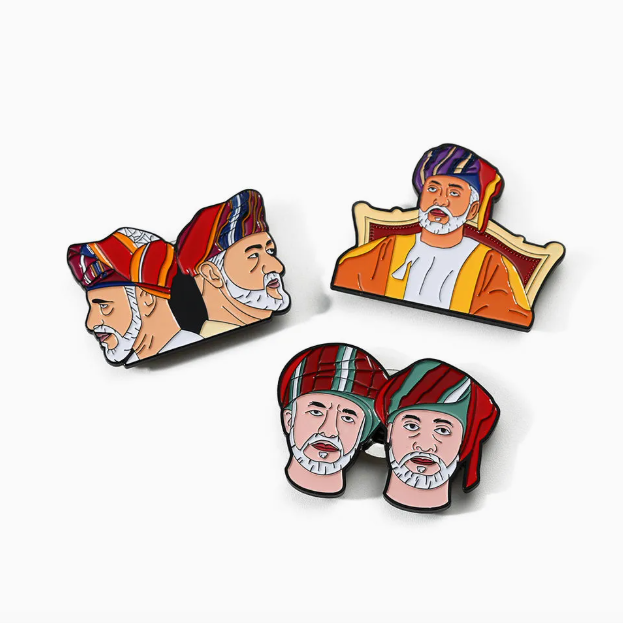 High Quality Coconut Tree Promotional Souvenir Magnet Pin Customizable Saudi Arabia Brooch Badge