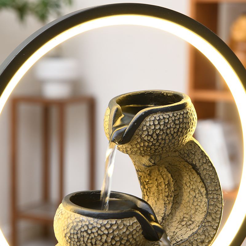 Fengshui Decoration Indoor Resin Natural Tabletop Water Fountain for Office Home&bedroom