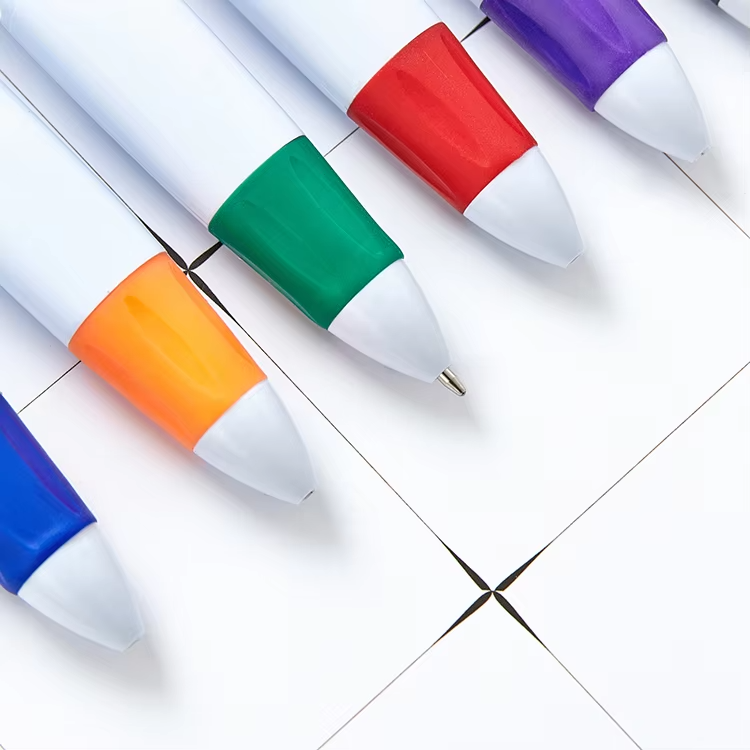 4 in 1 Custom LOGO Printing Promotional Hotel Buckle Multi Color Ballpoint Pen