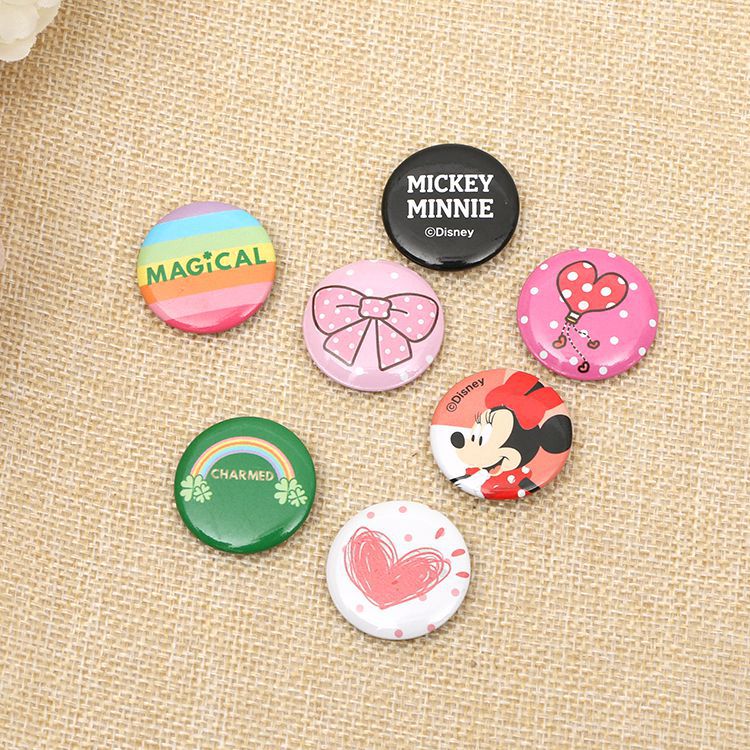 Cartoon Cute Decoration Promotional Metal Craft Customizable Round Tinplate Badge