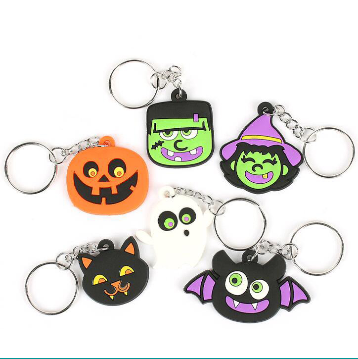 Halloween Funny Cartoon Promotional Gift Decoration Rubber Keychain