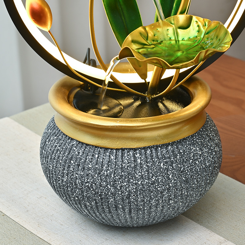Wholesale Mini Indoor Metal Natural Rocks Tabletop Water Fountain for Office Home&bedroom