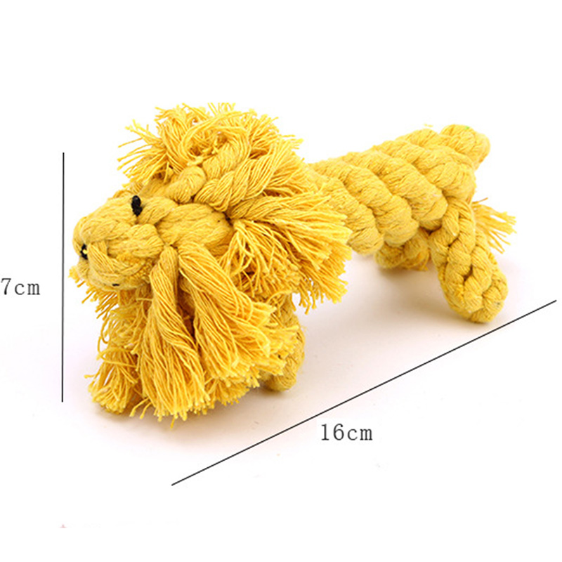 Eco Friendly Cotton Cute Dog Toys Pet Accessories Tooth Cleaning Rope Knot Animal Pet Chew Toys
