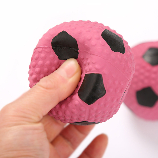 Popular Pet Chew Toys Latex Tennis Rugby Football Pet Dog Chewing Squeaky Toys