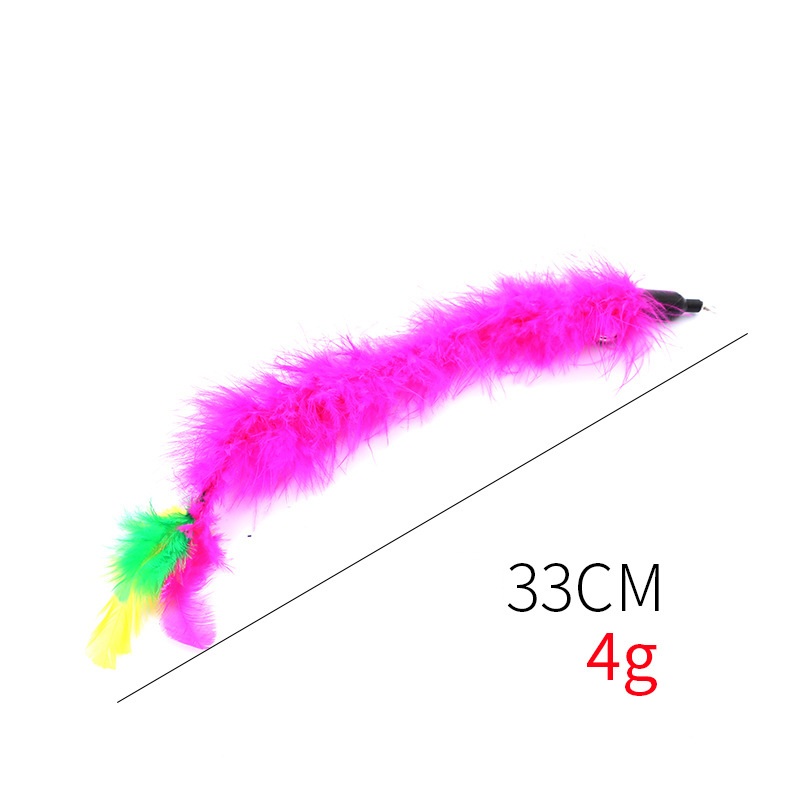 Hot Selling Feather and Plush Replacement for Cat Teaser Fishing Rod with Bell Interactive Cat Toy
