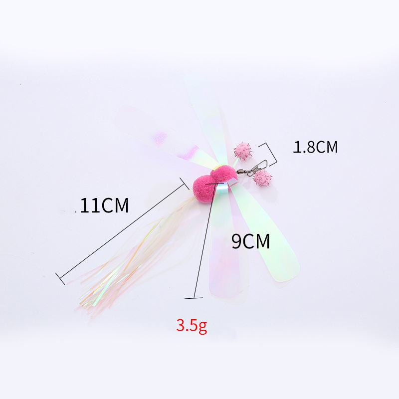 Insect Replacement for Cat Teaser Fishing Rod with Bell Interactive Cat Toy