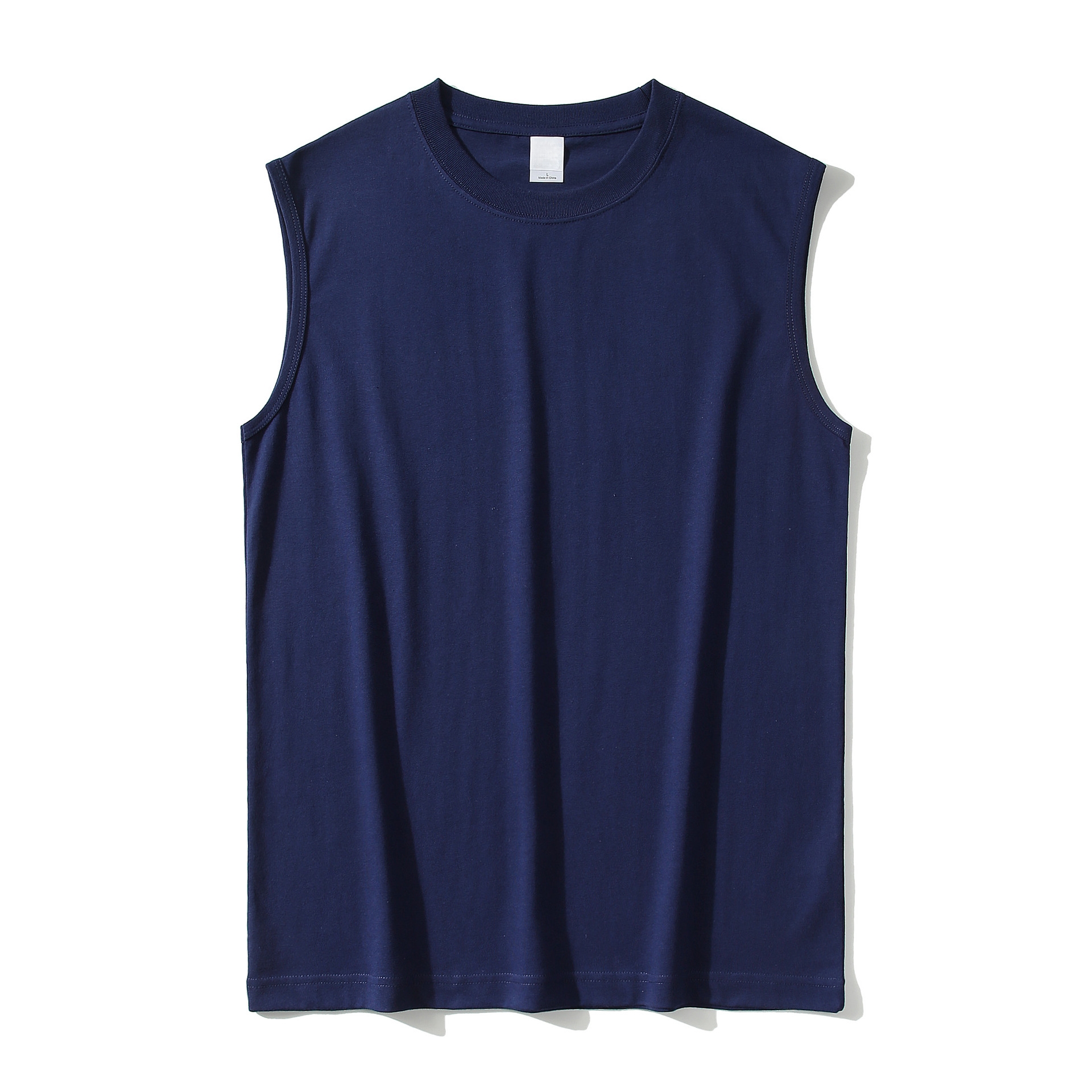 220g Heavyweight Printed Pure Cotton Sleeveless T-shirt Tank Top Gym Sports Vest