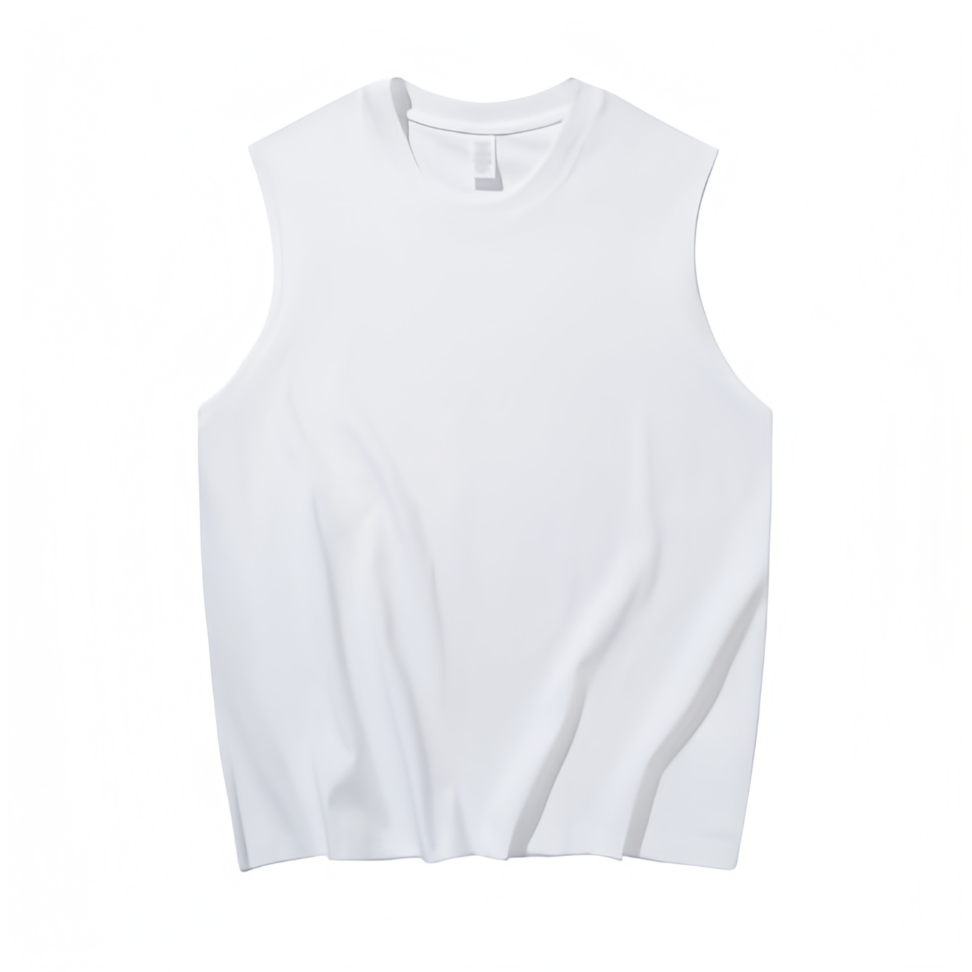 High Quality Pure Cotton Vest Cross-border Unisex Loose Printed logo Sleeveless T-shirt