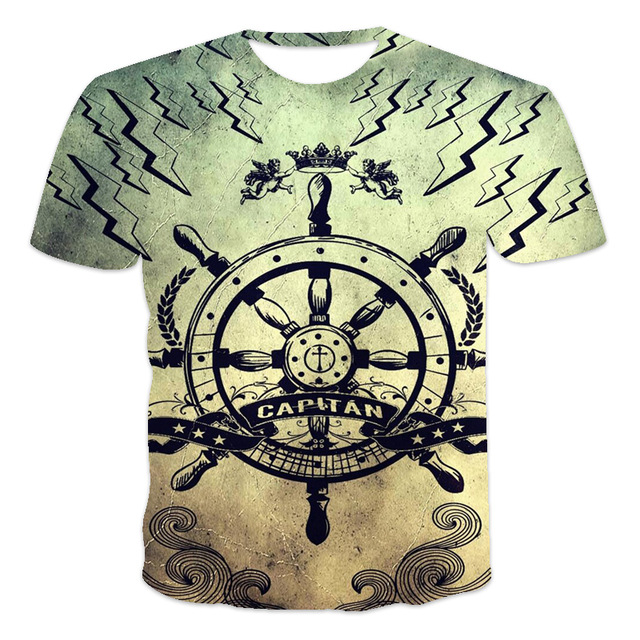  3D Printing Wholesale Digital Printed Men's Basic Crew Neck Tees T-Shirts