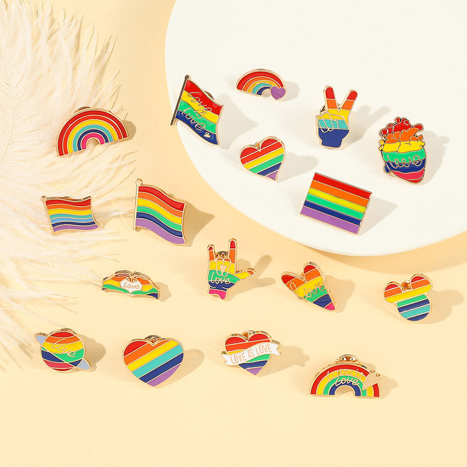 LGBT Jewelry Gift rainbow love and Peace Custom Promotional Pin