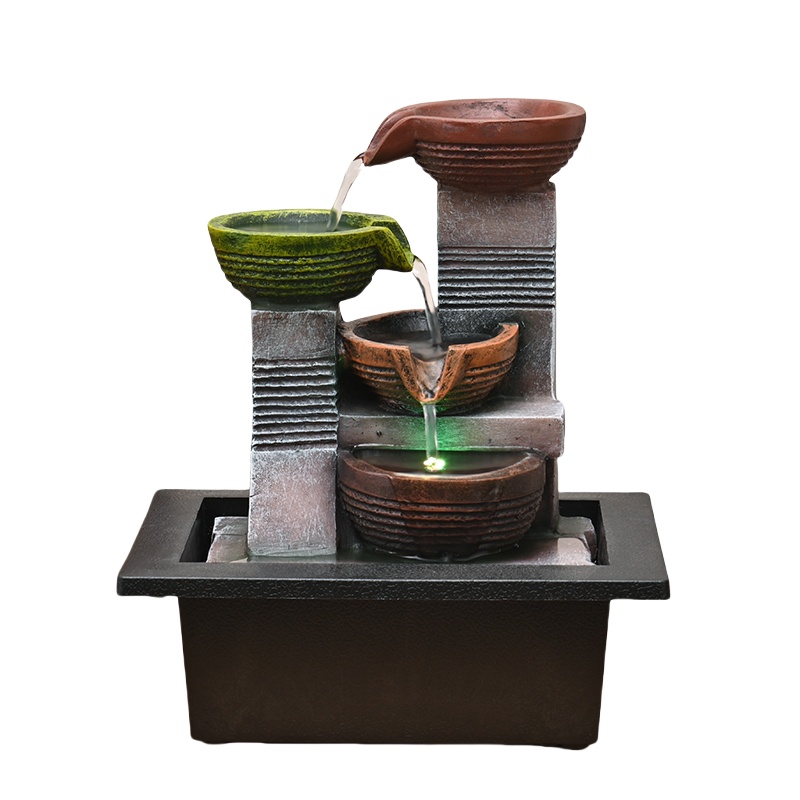 Decoration Indoor Resin Fengshui Natural Tabletop Water Fountain for Office Home&bedroom
