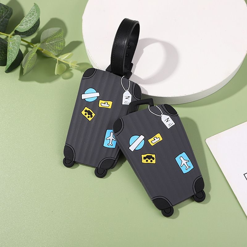 Novelty Personalized Design Decor PVC Custom LOGO Promotional Passport Luggage Tag Travel Label