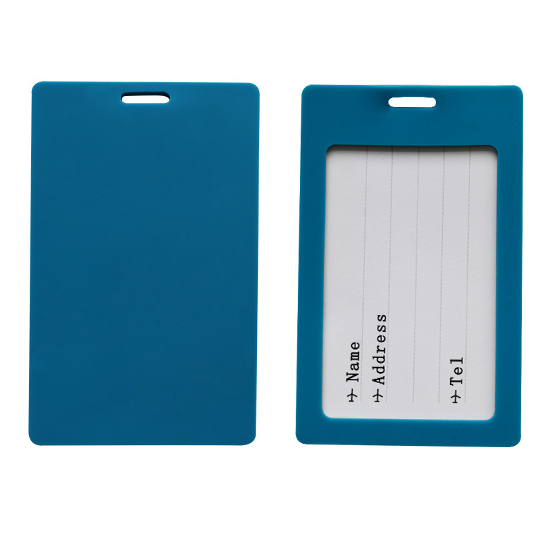 Identity Address 3d LOGO Soft Silicone Custom LOGO Promotional Passport Luggage Tag Travel Label