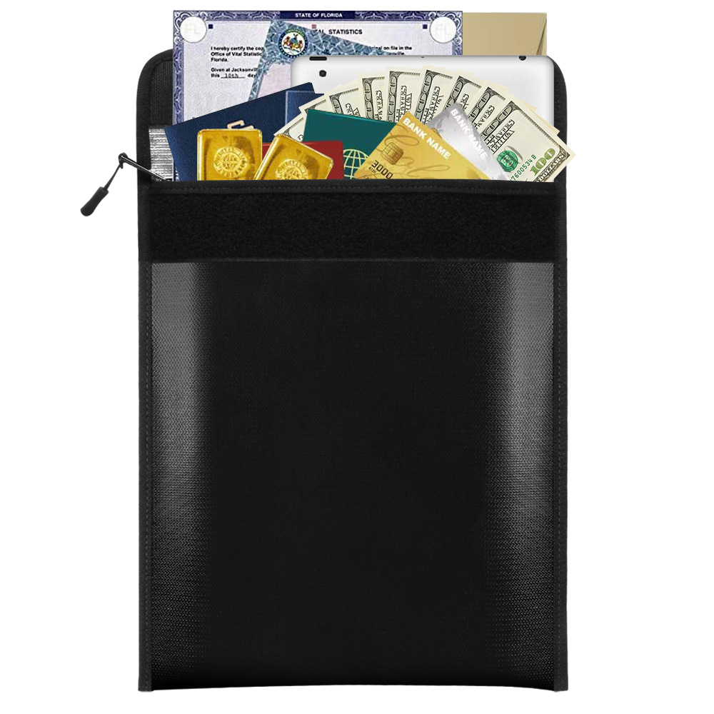 Factory Direct Supply Waterproof Fire Proof Document Bag Fireproof Safe Bag for Documents