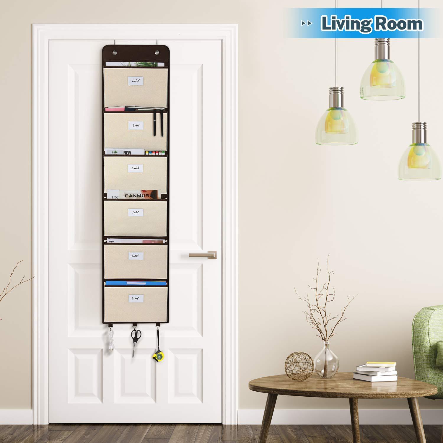 Wall Storage Hanging Bag Organizer Cotton Folding Door-Above Organizer Home Office Sundries Packing