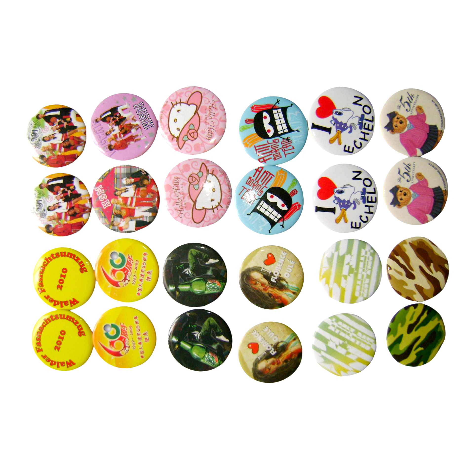 Trendy Decoration Promotional Fashion Accessories Customizable Round Botton Tinplate Badge