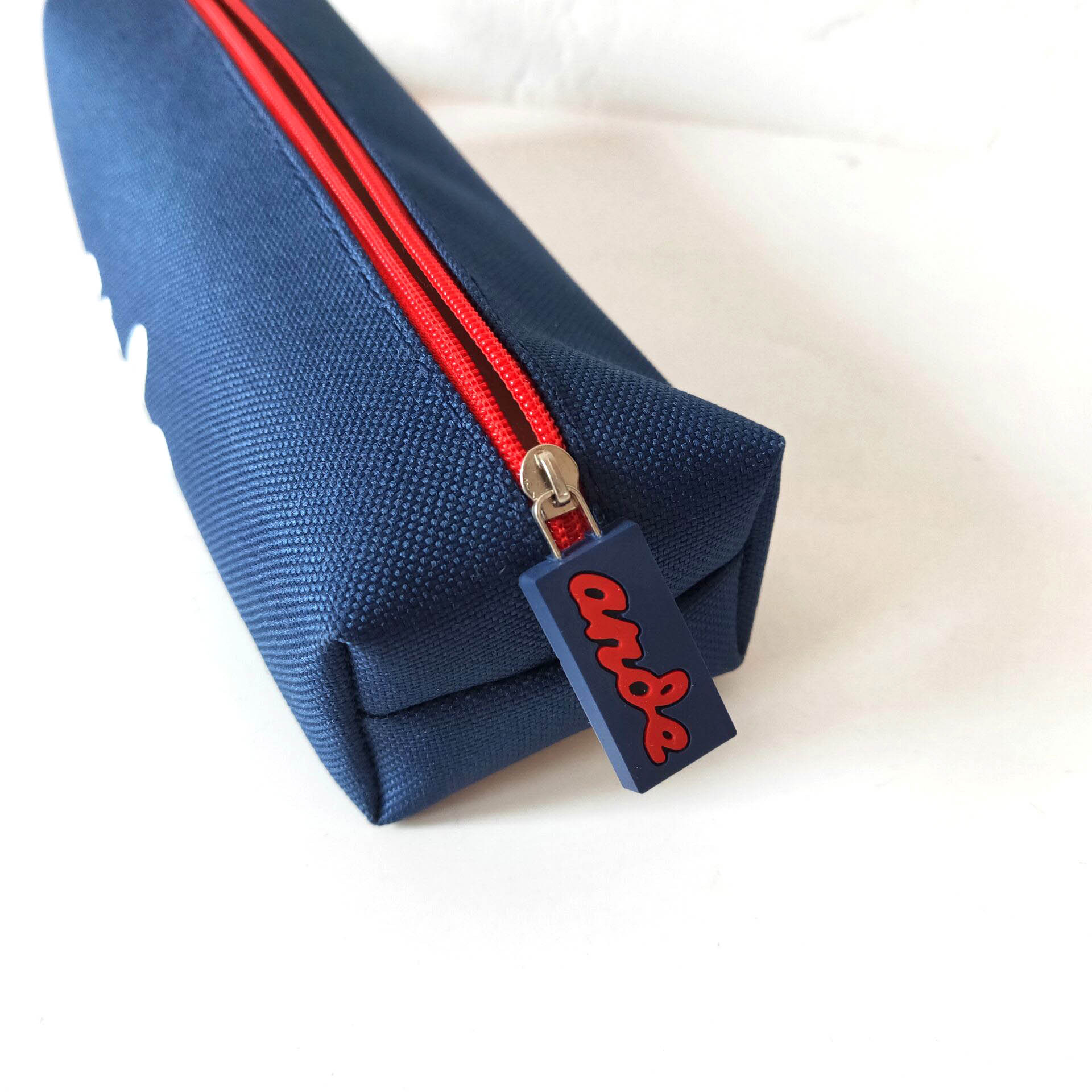Custom logo OEM Simple Zipper Oxford Cloth Solid Color Stationery Portable Cute Pen Pencil Pouch Bag case for Girl Boy School