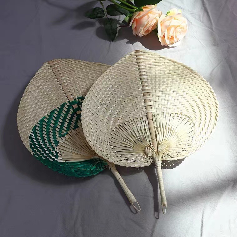 Handmade palm leaf handheld fan other party wedding decorations gifts natural bamboo fans
