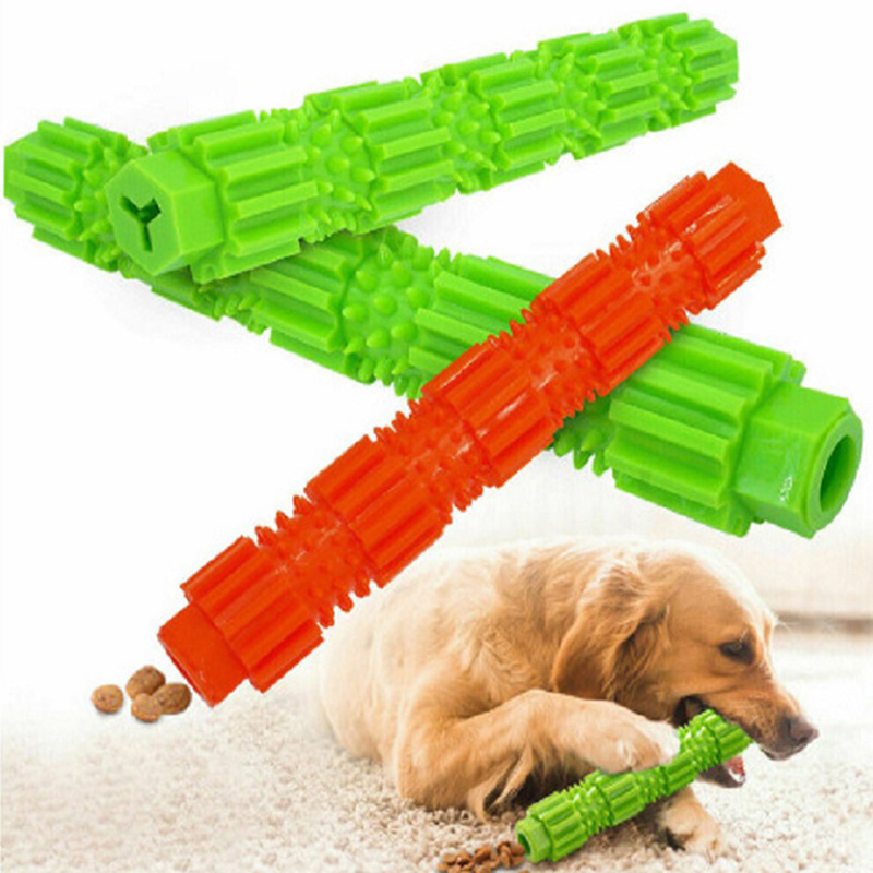 Wholesale Eco-friendly Rubber TPR Material Tooth Cleaning Elastic Grinding Stick Rod Smart Pet Chew Toys