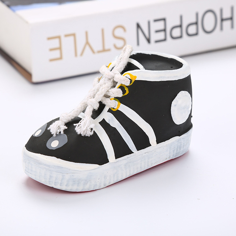 Eco-friendly Funny Shoe Design Latex Toy Squeaky Chew Shoes Dog Toy