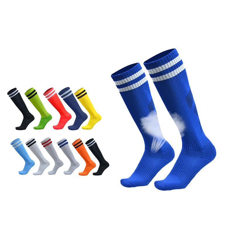 Professional Soccer Breathable Promotional Club Custom Cotton Running Combat Socks Anti Slip Socks