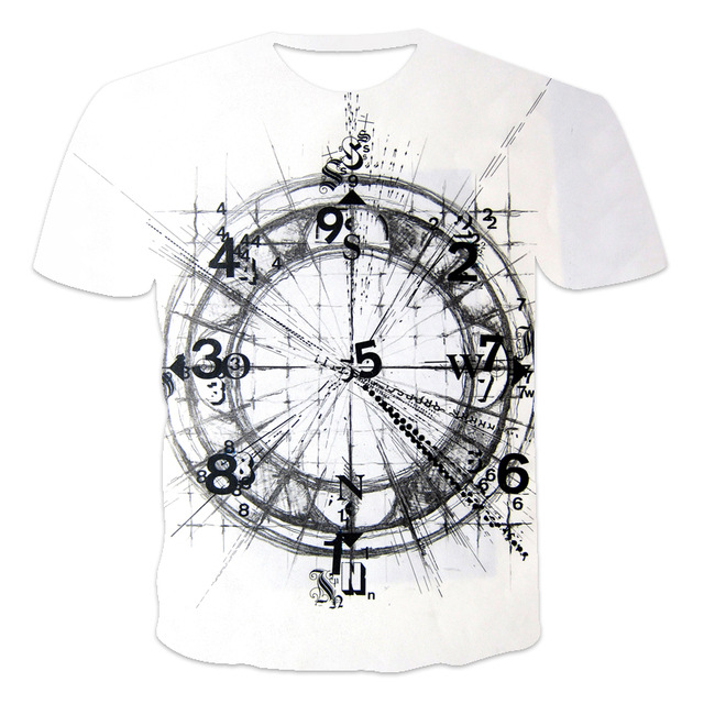  3D Printing Wholesale Digital Printed Men's Basic Crew Neck Tees T-Shirts