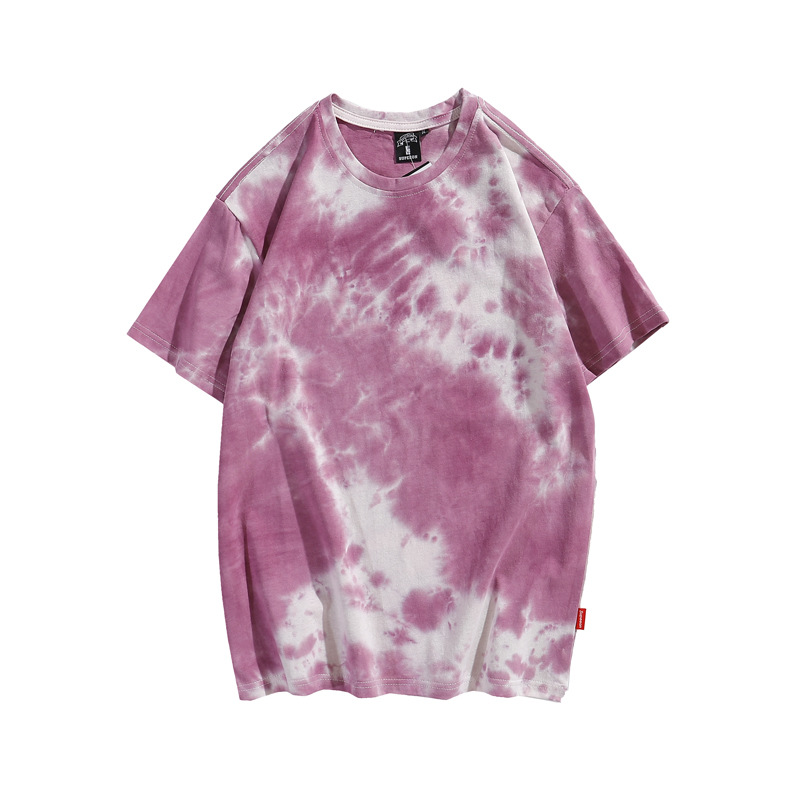 100% Cotton Gradient Color Tie Dye T-shirts for Custom Logo Tie T Shirt Oversized Men Tye Dye T-shirts