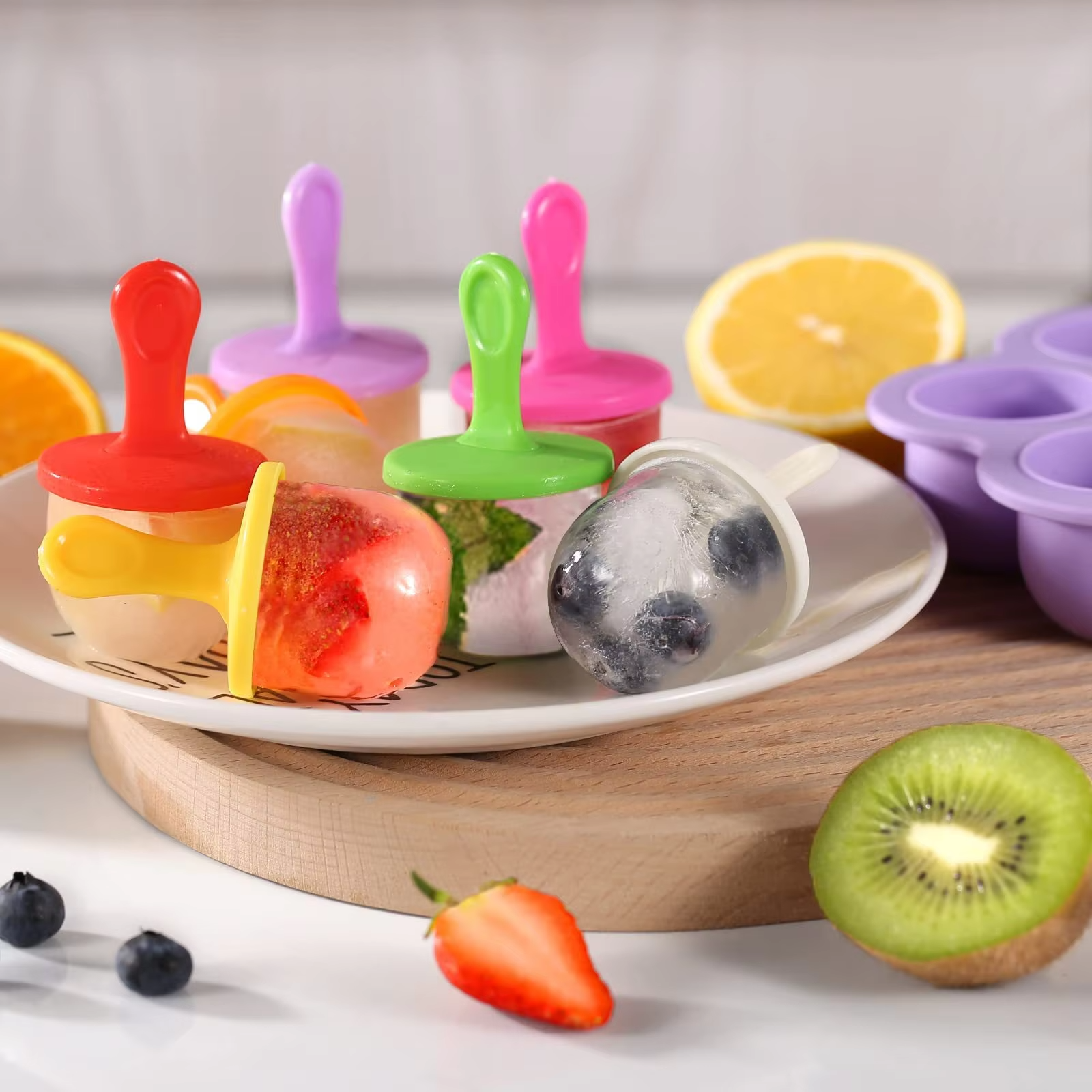 Cute Reusable DIY Household Colorful Promotional Custom Ice Cube Tray Mold for Kids